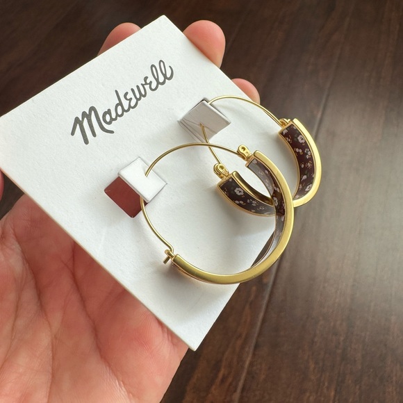 Madewell Cottage Floral Hoop Earrings - Picture 2 of 7